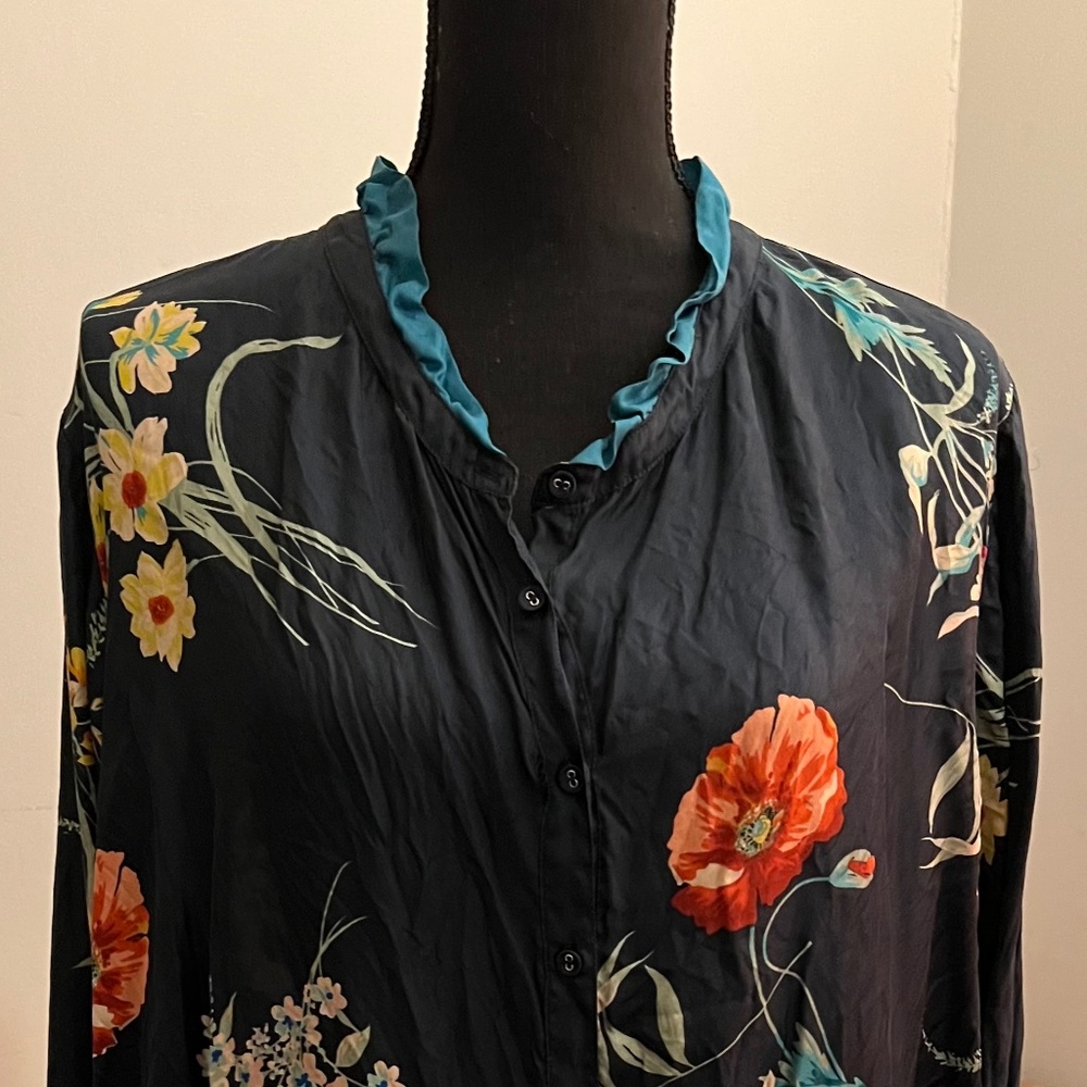 Silk Floral Blouse